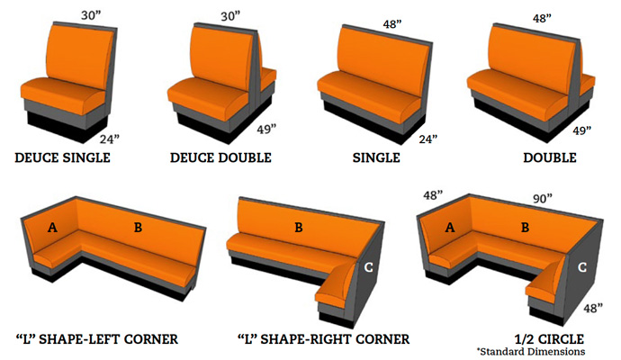 Commercial Restaurant Booths and Bar Booths